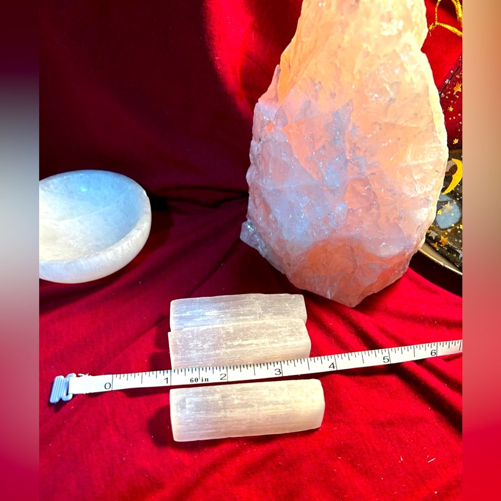 Bundle of 3 Satin Spar/Selenite Sticks - Picture 3 of 3